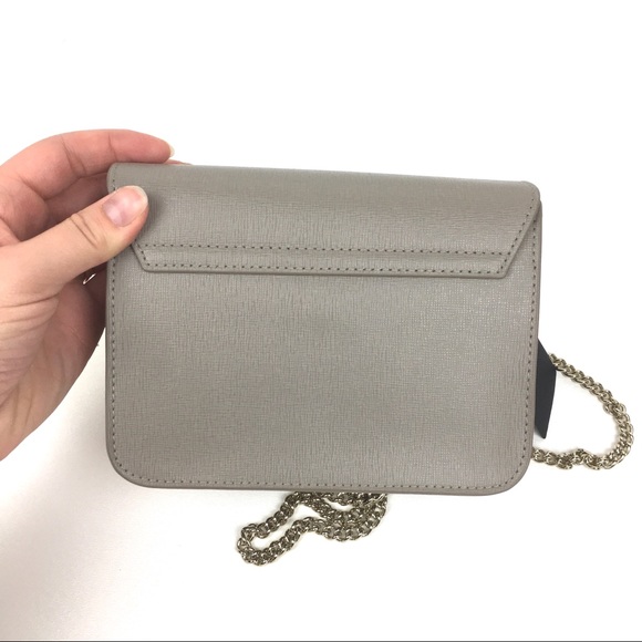 Sac Bandoulière Furla Julia Saffiano - Or, Petit Modèle, Neuf Avec étiquettes